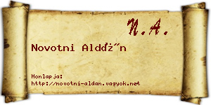 Novotni Aldán névjegykártya